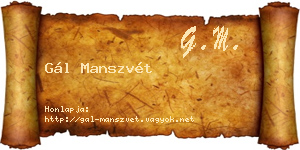 Gál Manszvét névjegykártya